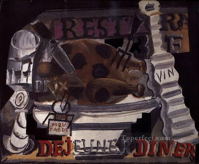 Restaurant 1914 Cubists Oil Paintings